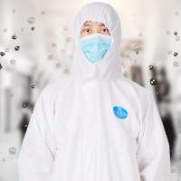 High Antibacterial Reusable Isolation Suit Prevent Invasion of Staff Protective Clothing Dust-proof Coveralls Antistatic